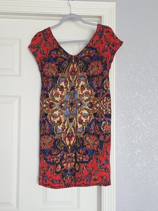 Maeve Dresses & Skirts - Maeve Red Multi-Color Printed Mini Dress